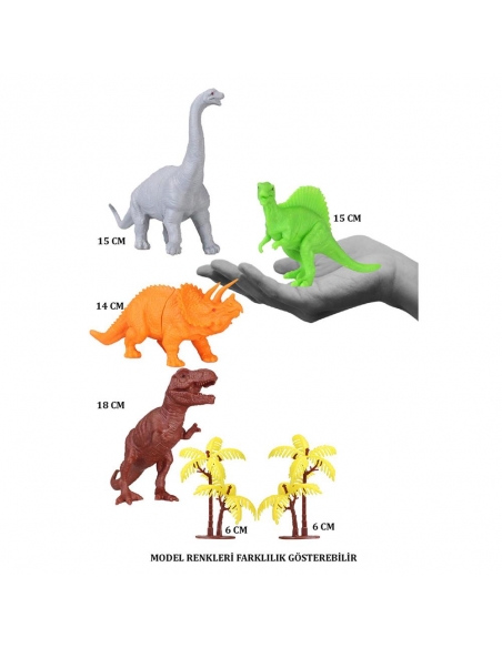 713 Toy Play 6 Parça Dinozor Figür Seti 14-18 cm