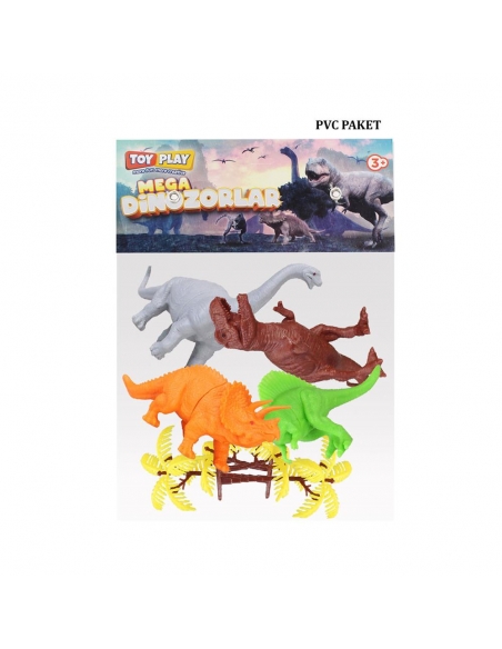 713 Toy Play 6 Parça Dinozor Figür Seti 14-18 cm