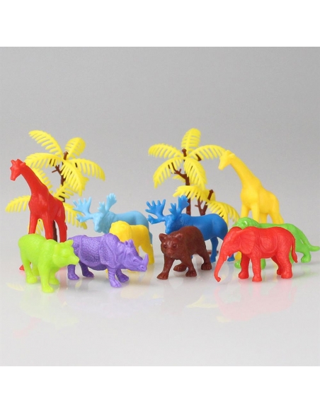 669 Toy Play 12 Parça Renkli Mini Vahşi Hayvanlar Figür Seti 4-6 cm