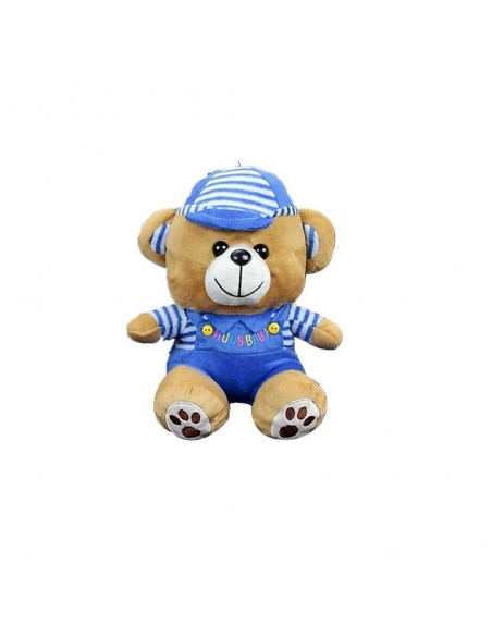 10841 Peluş Ayıcık Hugs Baby Şapkalı 38 cm 1 Adet Fiyatıdır