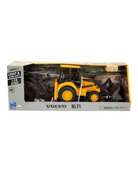 1:18 Volvo BL71 Sesli ve Işıklı Kazıcı - Yükleyici Model Araç