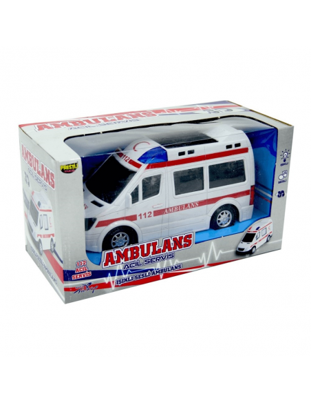 Pilli Sesli ışıklı  112 Ambulans Oyuncak