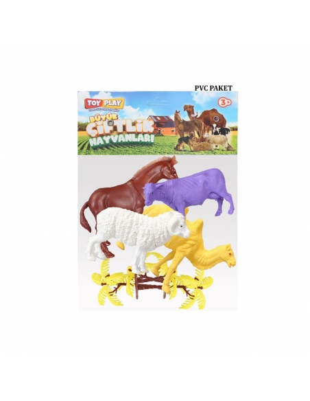 706 Toy Play 6 Parça Çiftlik Hayvanları Figür Seti 12-13 cm