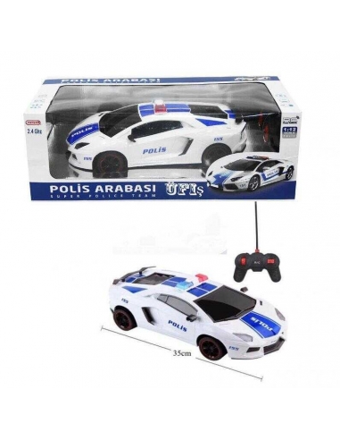 Uzaktan Kumandalı Usb Şarjlı Işıklı Polis Arabası 35 cm. toy-13