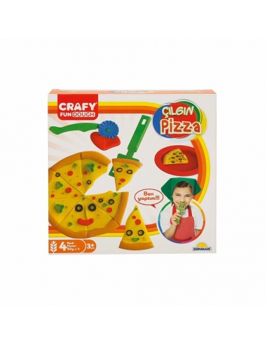 Crafy Çılgın Pizza Oyun Hamuru Seti 200 g 10 Parça