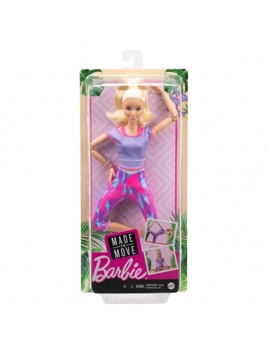 Barbie Sonsuz Hareket Bebeği Sarışın Desenli Taytlı