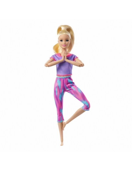 Barbie Sonsuz Hareket Bebeği Sarışın Desenli Taytlı