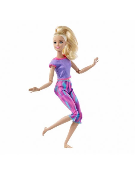 Barbie Sonsuz Hareket Bebeği Sarışın Desenli Taytlı