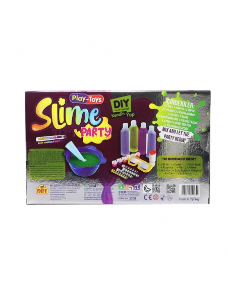 Slime Party Slime Hazırlama Seti 6 Farklı Slime Renkli Ve Esnek