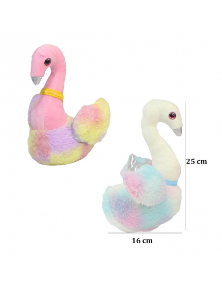 Renkli Kuğu Peluş Oyuncak 25 cm