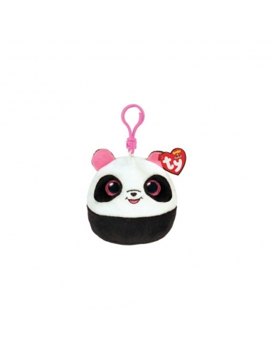 TY Squishy Beanies Bamboo Peluş Anahtarlık Panda White And Black